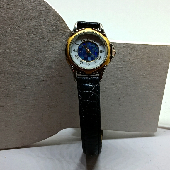 Australian Opal Black Strap Watch - Picture 2 of 5